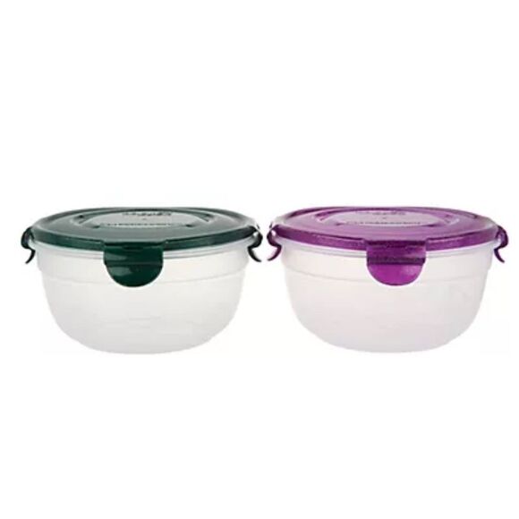 Lock & Lock Set of 5 Bowls Multi Color with Holiday Gift Bags NWT - Picture 3 of 7